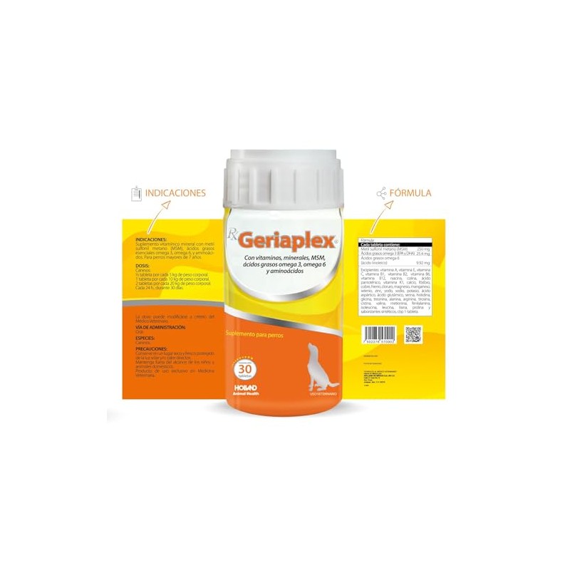 HOLLAND RX Geriaplex 30 tabletas para Perros