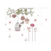 DaraBaby Vinil Decorativo Pajaro Feliz En Jaula Retro Estancia Sala