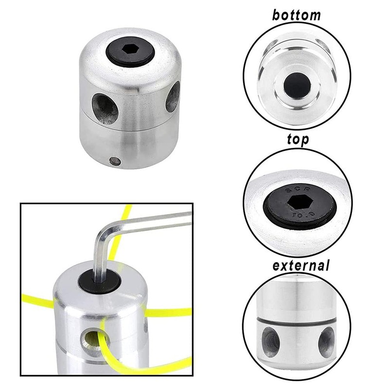 Deautie 2 x grass trimmer replacement, trimmer head aluminium, thread