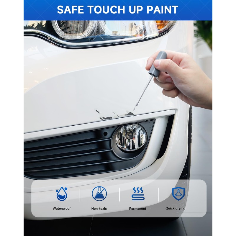 Teslaunch 707 Crystal White Pearl Tricoat Touch Up Paint Compatible