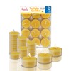 Pure Beeswax Tea Lights - 24 Pack - Handmade Decorative
