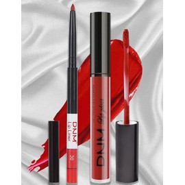 evpct 2Pcs Matte Lip Liner and Lipstick Combo DNM (2Pcs Set-47# Dark Green, 0.21 Fl Oz (Pack of 1))