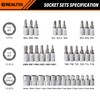 REALTEK 66 Pieces 1/4 inch Drive Socket Set, Ratchet Set