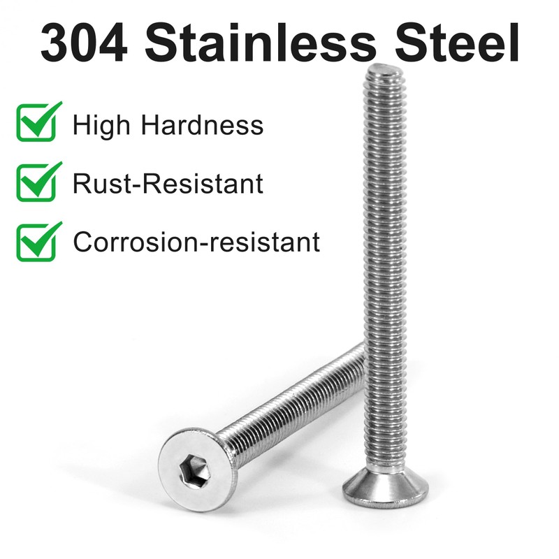 Tunejoy Countersunk Screws M4 x 40 mm Stainless Steel A2
