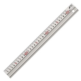 新潟精機 SK アルミスケール 快段目盛 30cm AS-30 溝引き用溝付