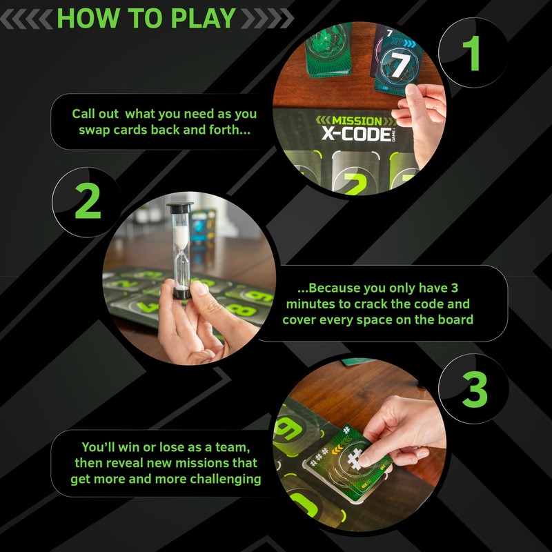 AMIGO Games X-Code - Cooperative Strategy Board Game for 2-8