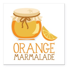 CafePress Orange Marmalade Square Car Magnet 3 X 3 Square Car Magnet, Magnetic Bumper Display