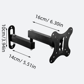 Wall Mounted TV Stand, Adjustable Rotatable 14-27 inch TV Holder, TV Monitor Wall Mount Bracket for Home Living Room Bedroom