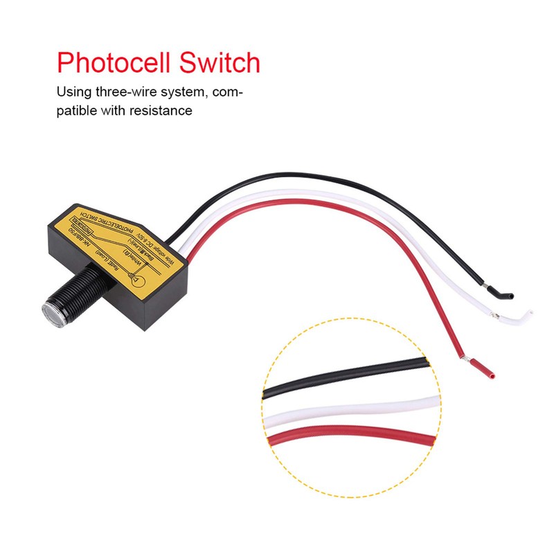 Photocell Switch, 12V 24V 36V 48V, Automatic Light Sensor Controller,