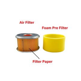 Turbotunity GX390 Air Filter Compatible with Honda GX340 GX 390 11HP 13HP Engine 17210-ZE3-505 17210-ZE3-010 Engines Lawn mowers Air Cleaner and More with spark plug