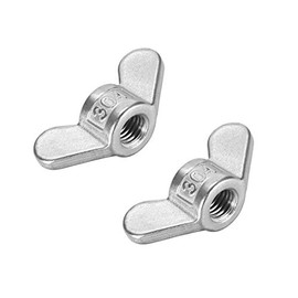 sourcing map M10 Wing Nuts Stainless Steel 304 Hand Curling Tensioning Ear Butterfly Nut Pack of 2