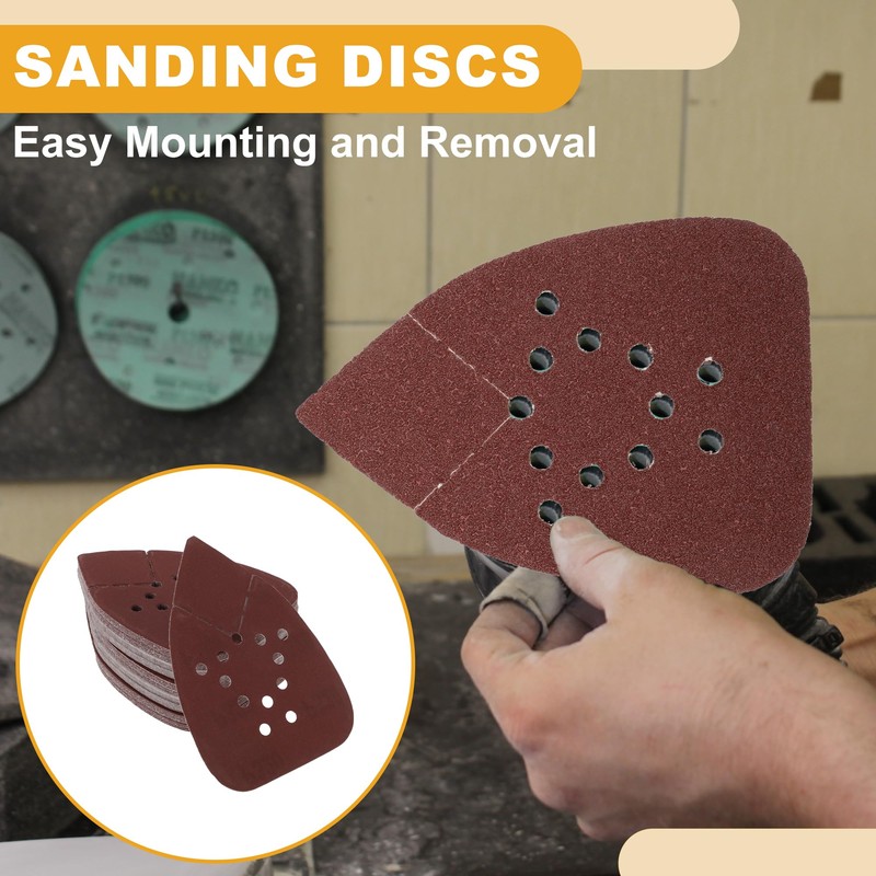 Partuto 50 Pcs 5.31"x3.86" 320 Grit Universal Sanding Discs -