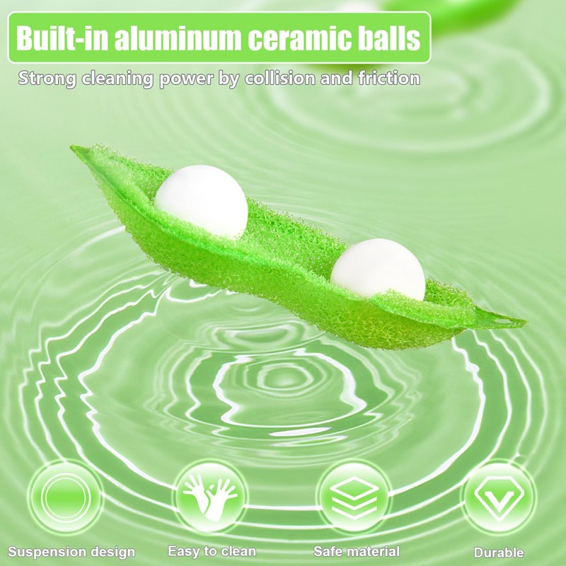 Beans Shaped Bottle Cleaning Sponge, 6 Pcs Reusable Bottle Cleaning