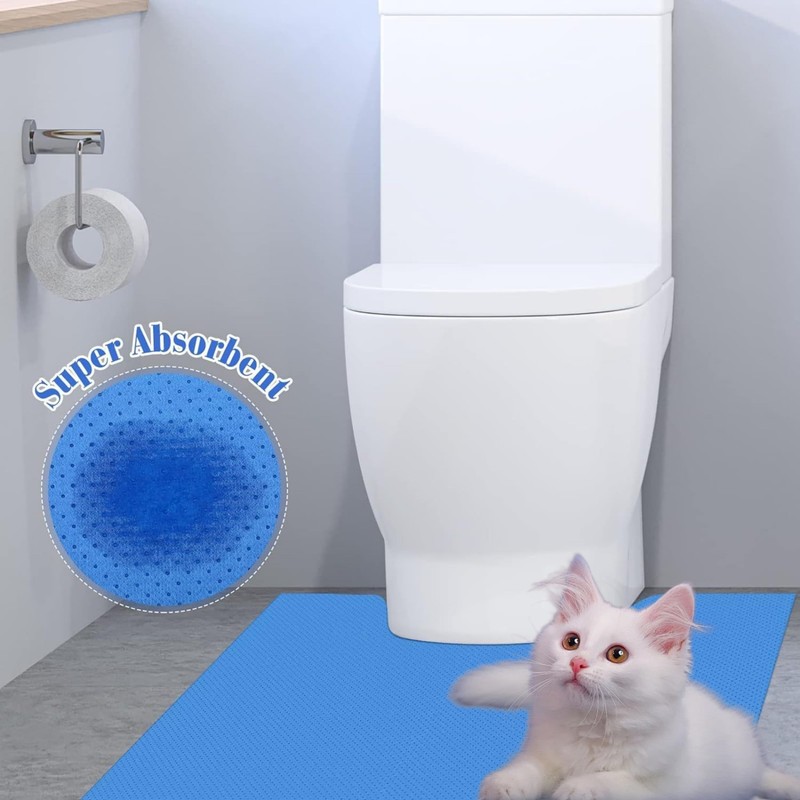 Upgraded 25 Pack Disposable Toilet Mats,Super Absorbent & Non-Slip Pads
