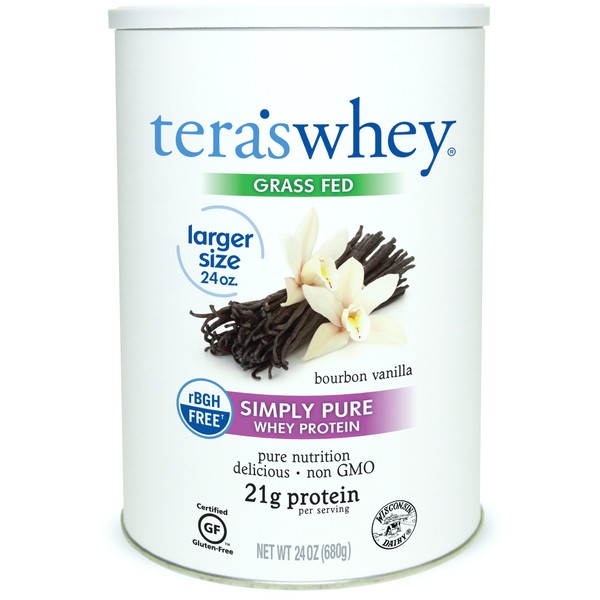 Teraswhey Simply Pure Whey Protein, Bourbon Vanilla, 24 Oz, 24 Ounce