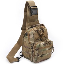 Tactical Shoulder Bag,1000D Outdoor Military Sling Daypack Backpack (1 Pack CP, Tactical)