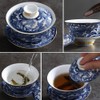 Woonsoon Jingdezhen Chinese Gaiwan Handmade 6oz/170ml China Blue and White