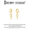 DREMMY STUDIOS Gold Ankh Cross Earrings for Women 14K Gold