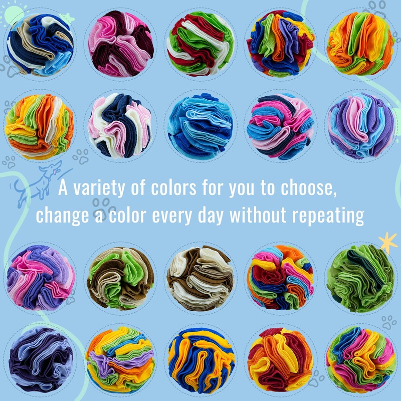 Larimuer Pet Snuffle Ball, Puzzle Sniffing Interactive Dog Ball for