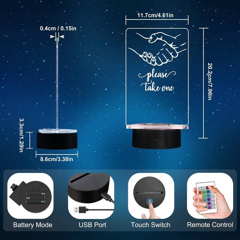 YuanDian Business Card Holder, Light up Card Organizer Business Card