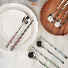 Golden Bell Gloria five-color cutlery set of 5 / 골든벨 글로리아 오색 수저  5인 세트