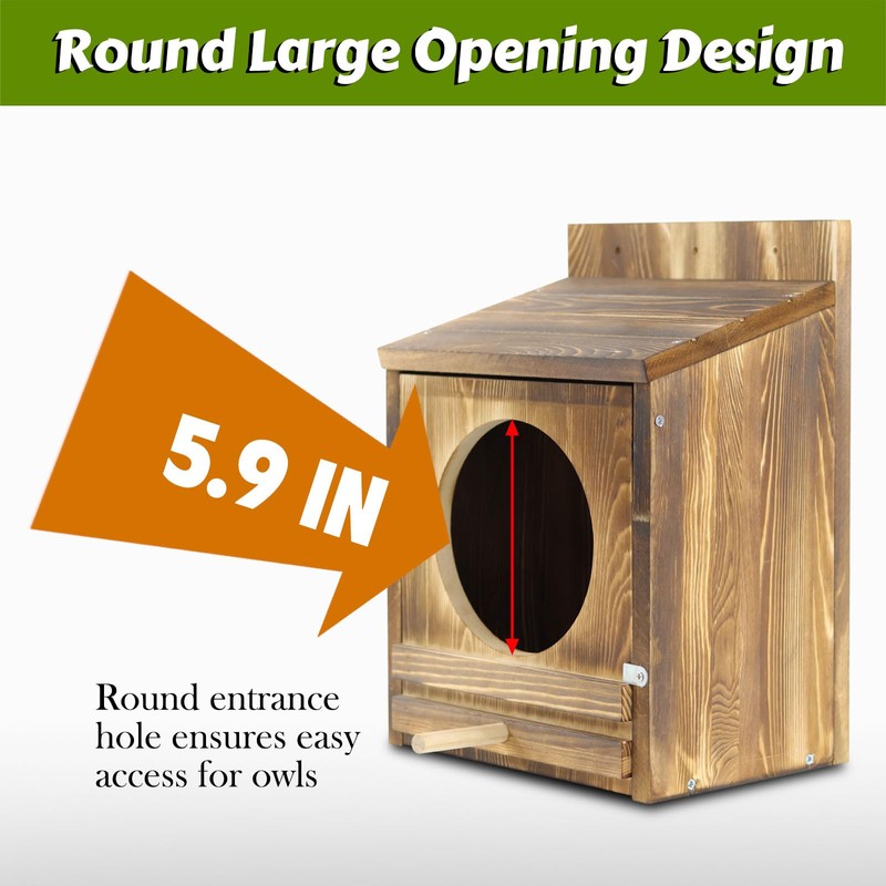 Ansonation Large Owl House,Screech Owl Nesting Boxes for Outside 14''x