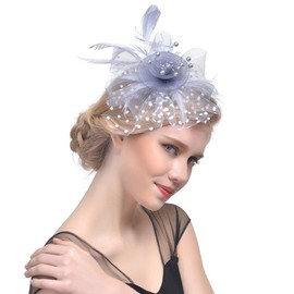 AQOKKA Women Fascinators Hats Flower Fascinators with Headband and Clip Tea Party Headwear for Women and Girls