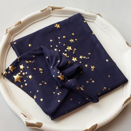 Newborn Photography Wraps with Hat Baby Photo Outfit Girl Stretch Star Blanket Infant Boy Props for Baby Photo Shoot (Navy)