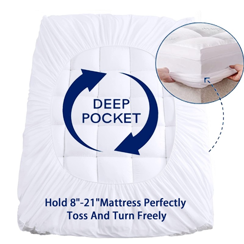 Mattress Topper Twin Size, Cooling Extra Thick Breathable Viscose Made