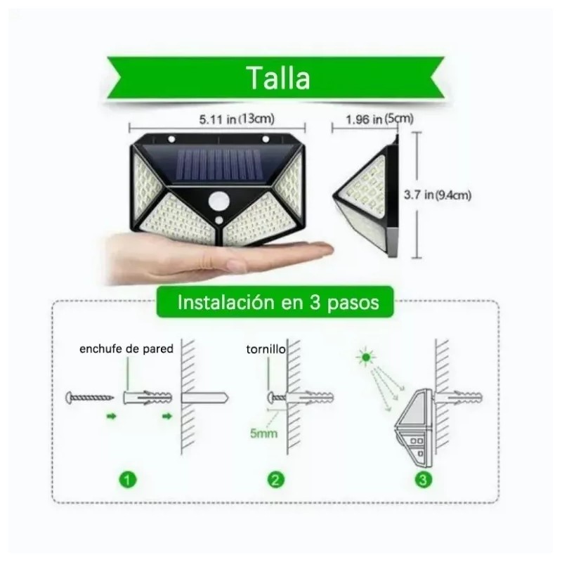 PTHORSE Jardín Al Aire Libre 100led Solar Impermeable Lámpara