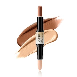 NovoUnow Alling Highlighter Stick, Concealer, Double Headed, Multifunctional, Small Face, Makeup Foundation, Color Correction, Long Lasting, High Coloring #03, Coffee
