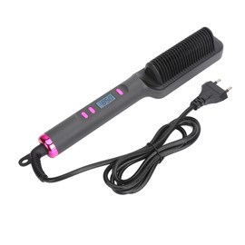 Hair Straightener Brush 3D Teeth Multi Temp Modes PTC Uniform Heating Negative Ion Auto Off Straightening Comb