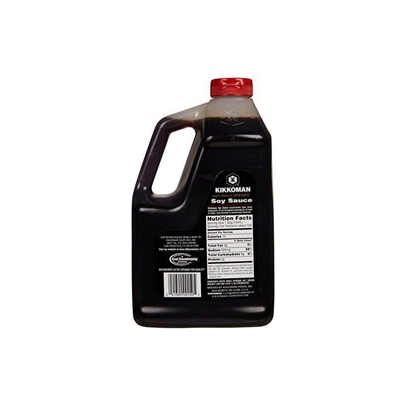 Kikkoman Soy Sauce, 64 Fl Oz (Pack of 1)