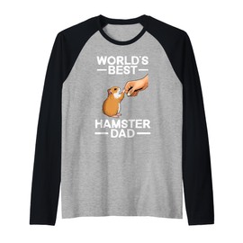 Funny Hamster Design For Men Dad Father Dwarf Hamster Lover Raglan Baseball Tee