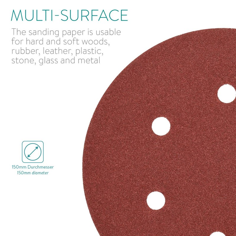 Navaris 25 pcs Sanding Sheets - Assorted P40, 60, 80,