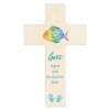 Children's Cross 'Gott see & beschütze Dich' 15 cm Natural