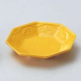 Yamasita Craft 269-11-206 Yellow Glazed Octagonal Plate