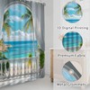 HUSPWP Ocean Beach Shower Curtain, Tropical Hawaiian 70x70IN