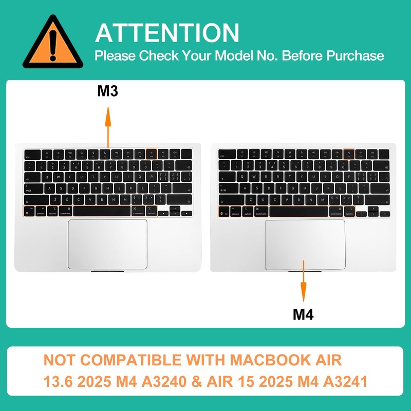 MOSISO Keyboard Cover with Solid Texture Compatible with MacBook Air