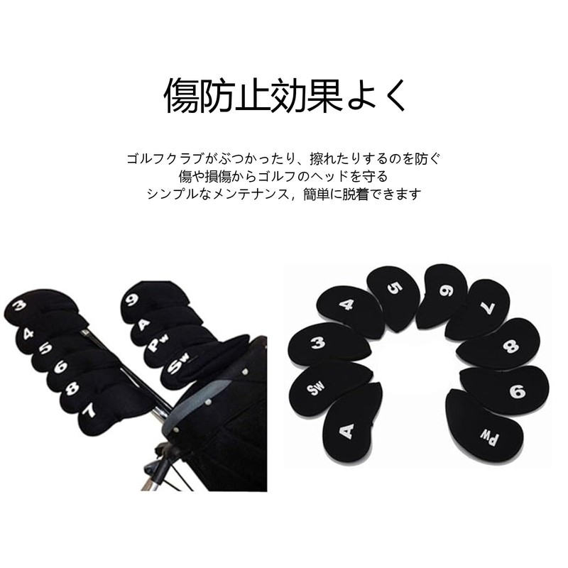 SZSL Golf Iron Covers Head Covers (3-9, A, Pw, Sw)