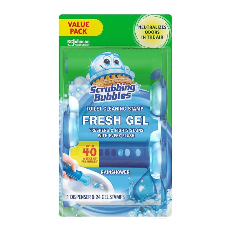 Scrubbing Bubbles Fresh Gel Toilet Bowl Cleaning Stamps, Helps Keep