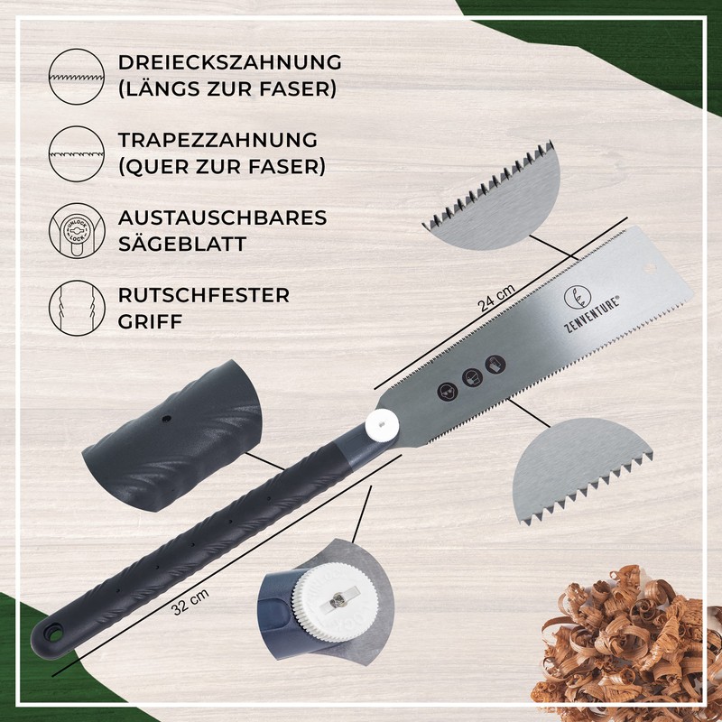 ZENVENTURE® Japanese Saw - Ryoba Wood Saw for Precise Cuts