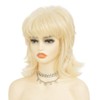 Salaibs Blonde Layered Wig for Women 70s Curly Shoulder Length