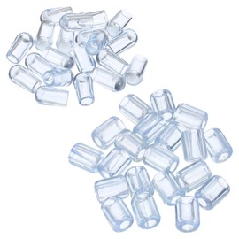 PATIKIL Kitchen Sink Rack Feet, 1Set/20Pcs Plastic Sink Protector Feet with 20Pcs 5mm ID x 10mm OD Bumpers Cover for Sink Rack Grid, Clear