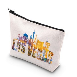 PLITI Las Vegas Makeup Bag Las Vegas Souvenir for Women Casino Gift Vegas Vacation Travel Toiletry Bag Las Vegas Trip Gift (Las VegasU)
