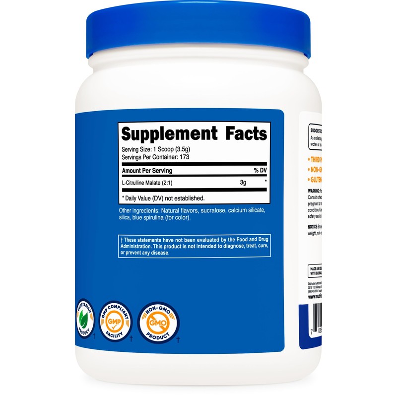 Nutricost L-Citrulline Malate 2:1 (600 Grams) (Blue Raspberry)