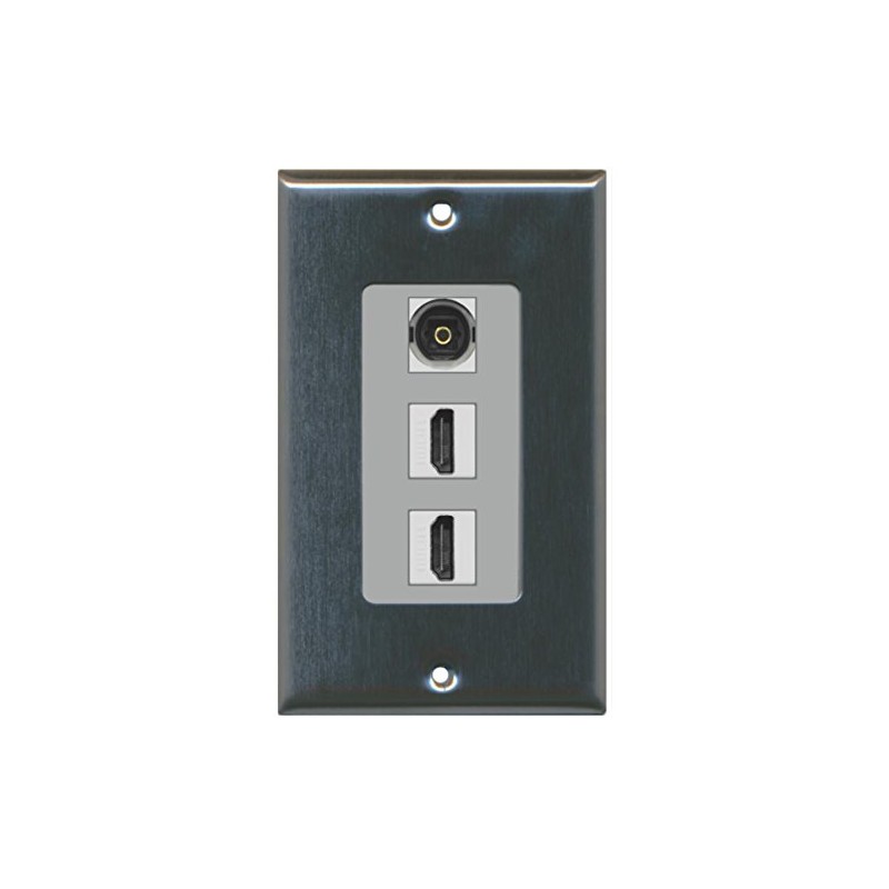 RiteAV - 2 Port HDMI 1 Toslink Decorative Wall Plate