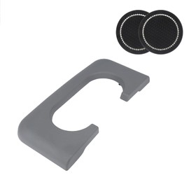ONER Center Console Cup Holder Replacement Pad, Bench Seat Center Console Cupholder Armrest Pad,Include 2pcs Coasters,Compatible with 1999-2010 Ford F-250 F-350 F-450 (Grey)