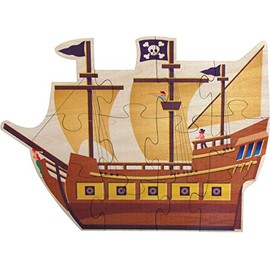 Pirate Ship Shaped Puzzle - Made in USA