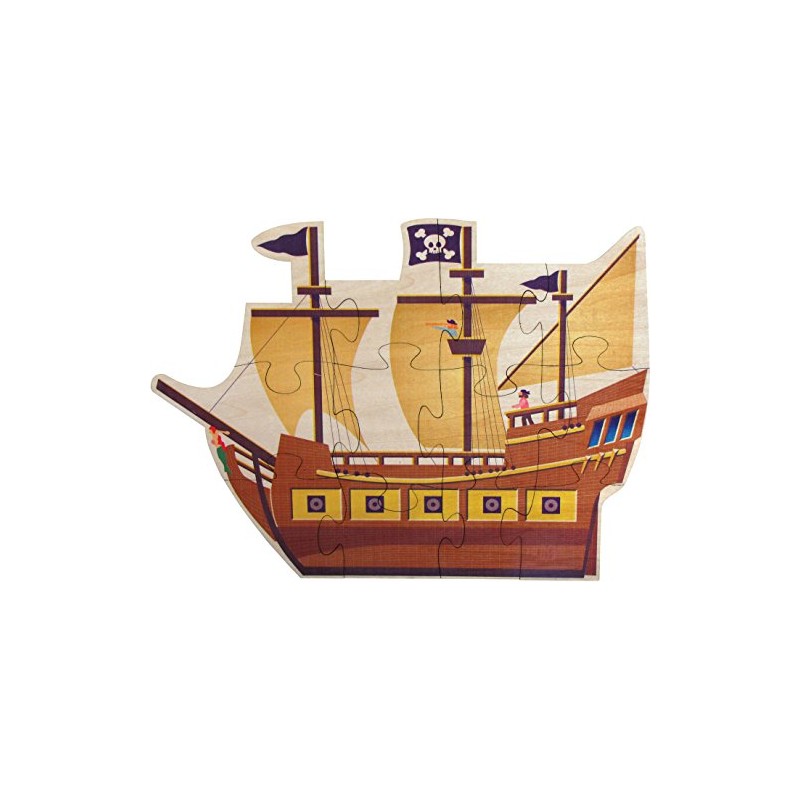 Pirate Ship Shaped Puzzle - Made in USA